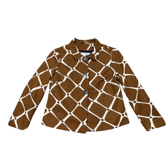 Boden Brown & White Textured Blazer – 8R - Picture 1 of 8